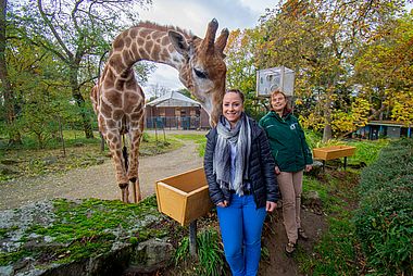 Projektverantwortliche Annika Kiko und Gabriele Kilian Zoo-Dortmund